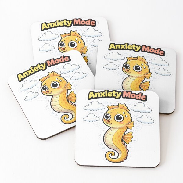 Item preview, Anxiety Mode Seahorse – Cute Anxiety Meme Ocean Animal designed and sold by Gentlestate.