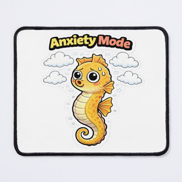 Item preview, Anxiety Mode Seahorse – Cute Anxiety Meme Ocean Animal designed and sold by Gentlestate.