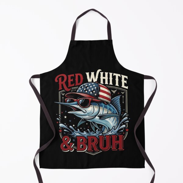 Item preview, Patriotic Red White & Bruh America Fish Fishing 4th of July designed and sold by THREE LITTLE BEANS.