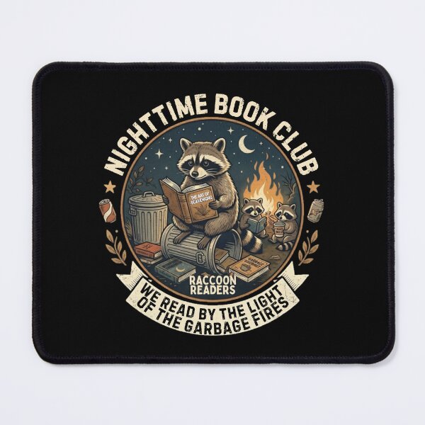 Item preview, Funny Raccoon Book Club – Introvert Reader designed and sold by Majnon8bp.