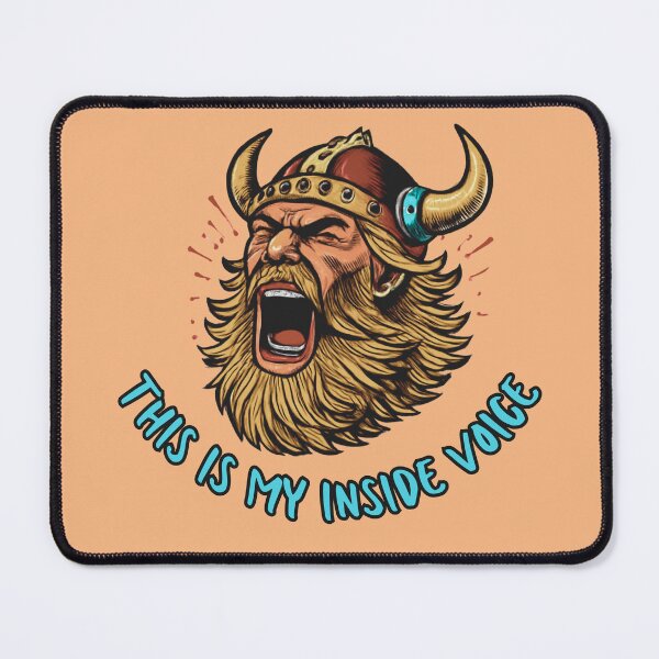 Item preview, This is My Inside Voice - Funny Screaming Viking designed and sold by Silver Realm Studio.