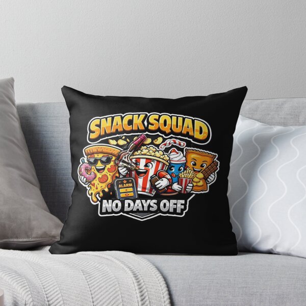 Item preview, SNACK SQUAD – NO DAYS OFF – Funny Sticker & T-Shirt Design designed and sold by Timeless Junction.