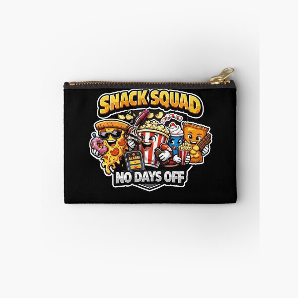 Item preview, SNACK SQUAD – NO DAYS OFF – Funny Sticker & T-Shirt Design designed and sold by Timeless Junction.