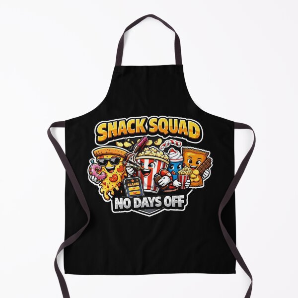 Item preview, SNACK SQUAD – NO DAYS OFF – Funny Sticker & T-Shirt Design designed and sold by Timeless Junction.
