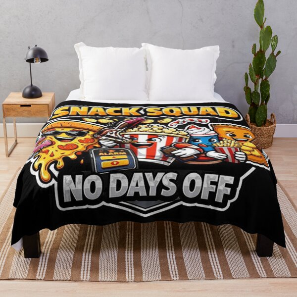 Item preview, SNACK SQUAD – NO DAYS OFF – Funny Sticker & T-Shirt Design designed and sold by Timeless Junction.