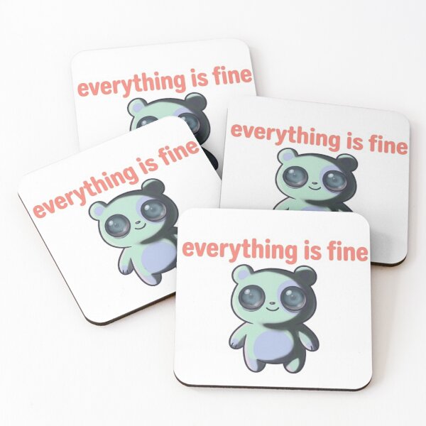 Item preview, Everything Is Fine Cute Dark Meme Sticker designed and sold by Imaginarium of Chaos falcon88 .