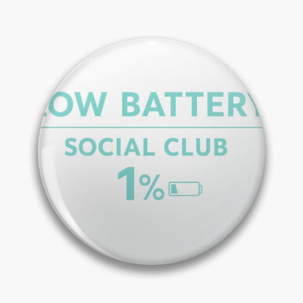 Item preview, Low Battery Social Club 1% – Funny Introvert Social Battery Shirt designed and sold by jahiggin.