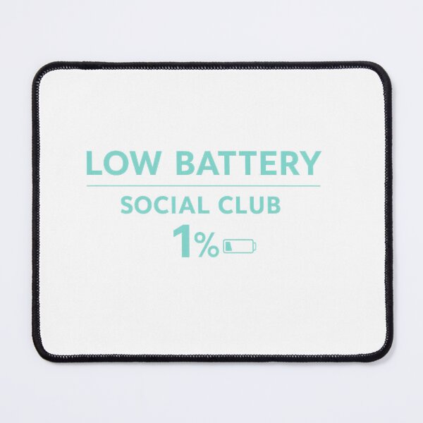 Item preview, Low Battery Social Club 1% – Funny Introvert Social Battery Shirt designed and sold by jahiggin.