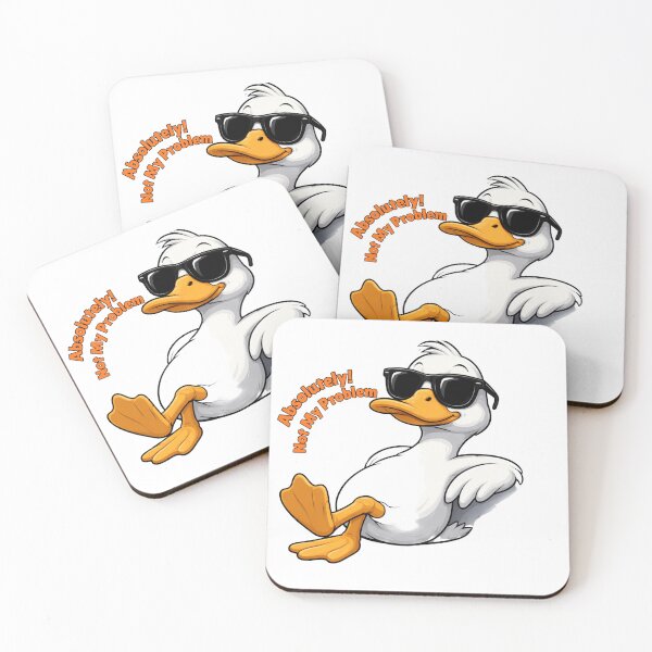 Item preview, Unbothered Duck with Sunglasses – “Absolutely Not My Problem” Funny Chill Meme Design designed and sold by MaryvonLogg.