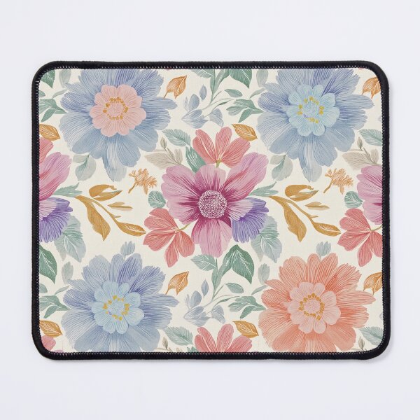 Item preview, Soft Colorful Retro Floral Pattern designed and sold by soft-pop-studio.