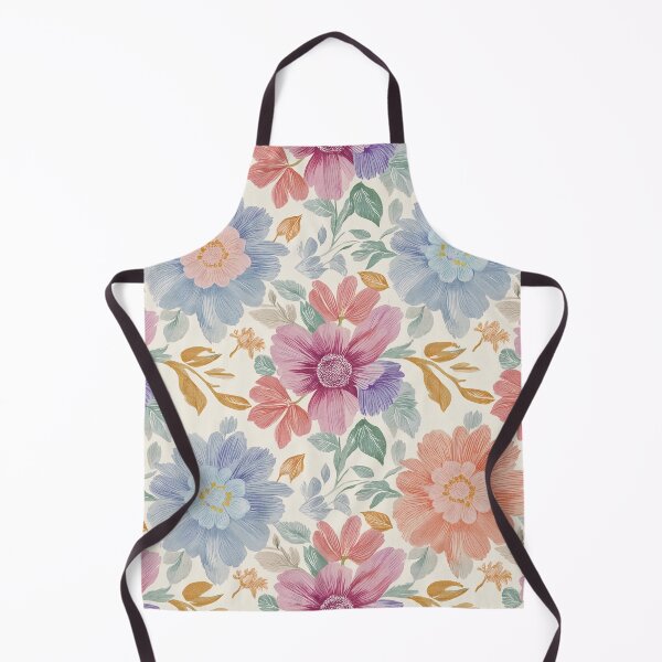 Item preview, Soft Colorful Retro Floral Pattern designed and sold by soft-pop-studio.