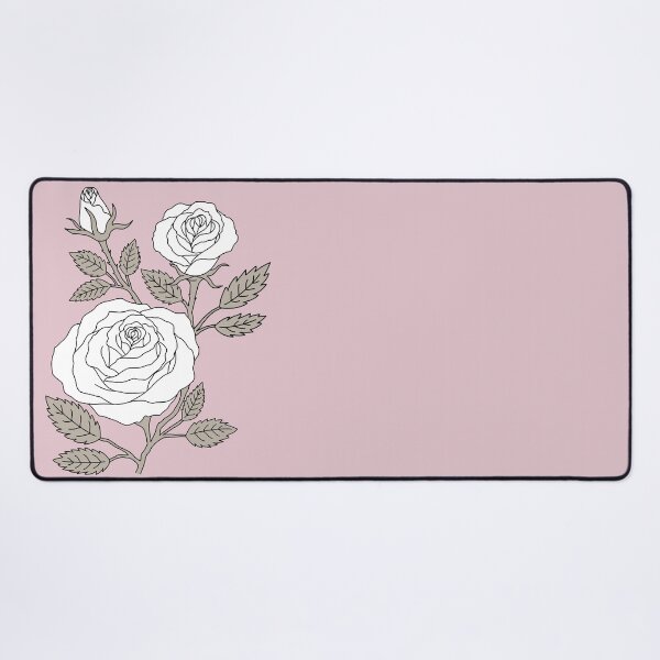 Item preview, Vintage White Rose Illustration on Pastel Pink Lace Doily designed and sold by storieslanguage.