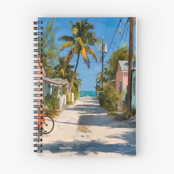Item preview, Key Largo Palm Lined Street with Bicycle to Ocean designed and sold by daila70.