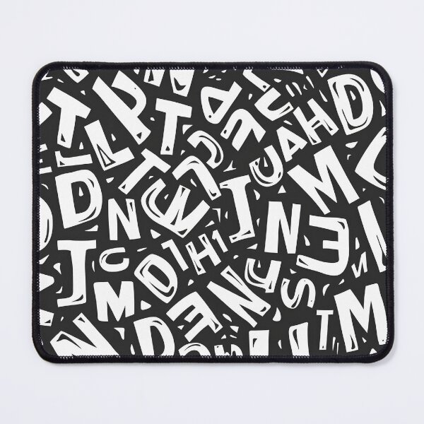 Item preview, Black & White Abstract Alphabet Pattern – Bold Hand-Drawn Typography Seamless Design designed and sold by Windy-market.