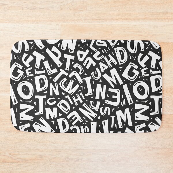 Item preview, Black & White Abstract Alphabet Pattern – Bold Hand-Drawn Typography Seamless Design designed and sold by Windy-market.