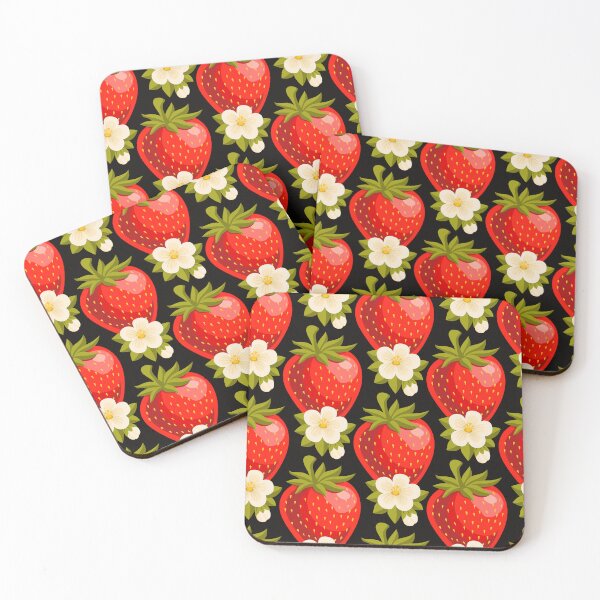 Item preview, 3623 - vibrant strawberries pattern designed and sold by RouCouCou.