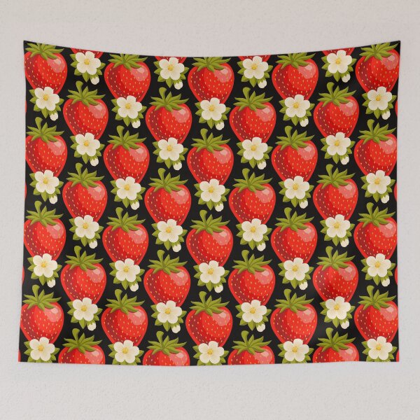 Item preview, 3623 - vibrant strawberries pattern designed and sold by RouCouCou.