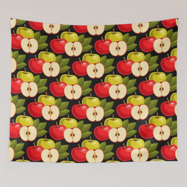 Item preview, 3616C - vibrant red and green apples pattern designed and sold by RouCouCou.