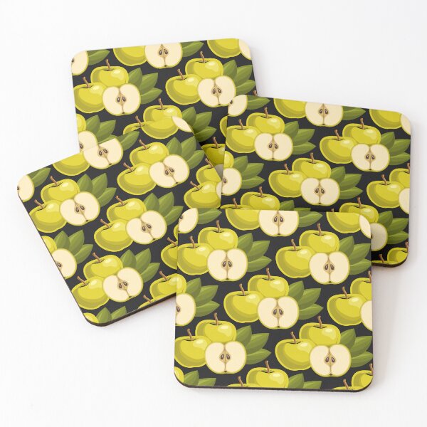 Item preview, 3616B - vibrant green apples pattern designed and sold by RouCouCou.