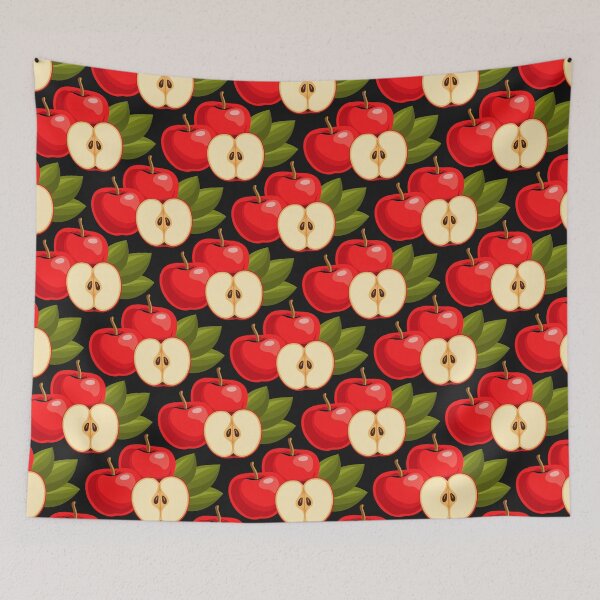 Item preview, 3616A - vibrant red apples pattern designed and sold by RouCouCou.