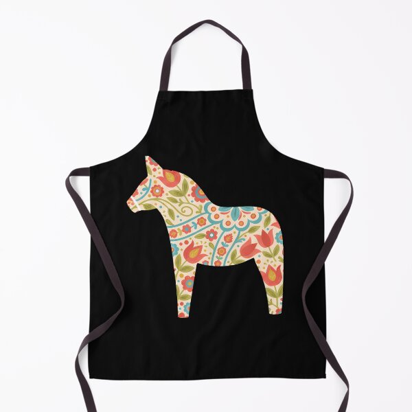 Item preview, Cream Dala Horse – Scandinavian Folk Art Fusion by heidiannemorris © designed and sold by FOLK ART FUSION by heidiannemorris.