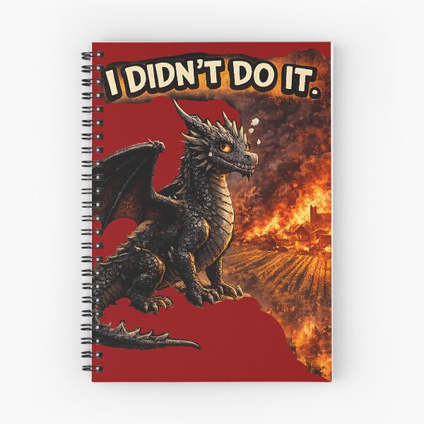 Item preview,  I Didn’t Do It Dragon – Funny Burning Village Dragon Meme designed and sold by AnimalAirtistry.