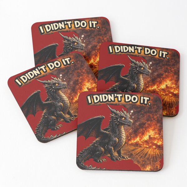 Item preview,  I Didn’t Do It Dragon – Funny Burning Village Dragon Meme designed and sold by AnimalAirtistry.