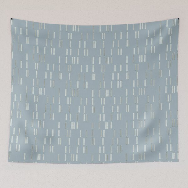 Item preview, Irregular lines mudcloth simple grid blue green designed and sold by Milatoo.
