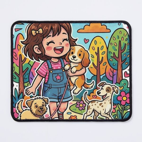 Item preview, Child holding a dog designed and sold by PP&RAINBOW SHOP.