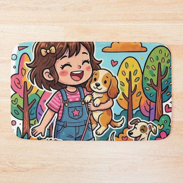 Item preview, Child holding a dog designed and sold by PP&RAINBOW SHOP.