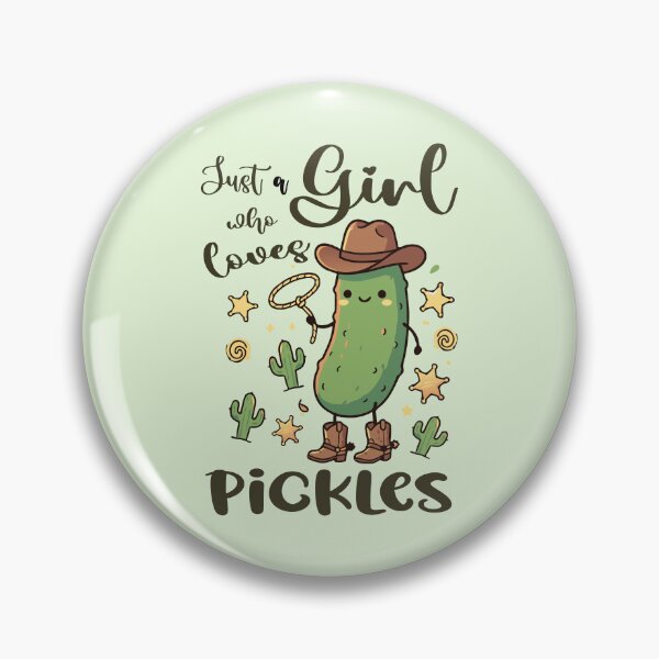 Item preview, Just A Girl Who Loves Pickles Gift Pickle Cucumber western cowboy designed and sold by Colorfulman.