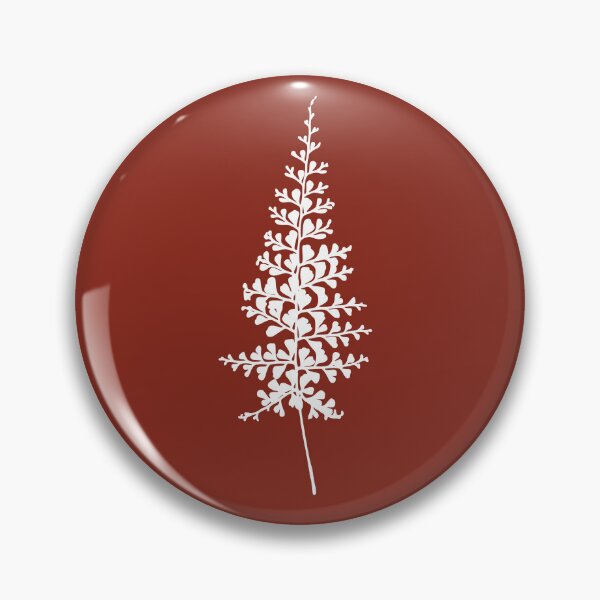 Item preview, Fern II, Minimalist Aesthetic Line Drawing Natural Design, Rusty Red designed and sold by SWSandraWechner.