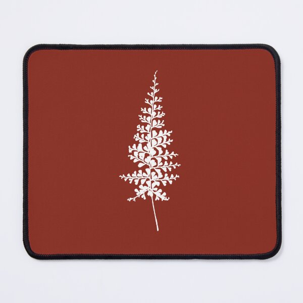 Item preview, Fern II, Minimalist Aesthetic Line Drawing Natural Design, Rusty Red designed and sold by SWSandraWechner.