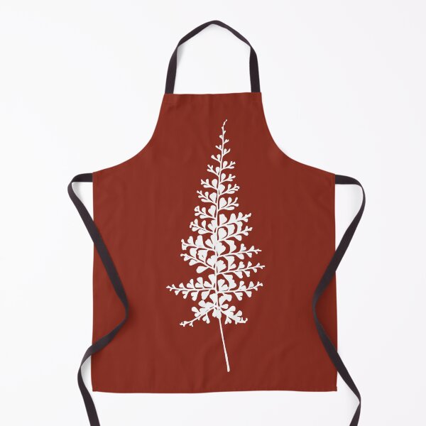 Item preview, Fern II, Minimalist Aesthetic Line Drawing Natural Design, Rusty Red designed and sold by SWSandraWechner.