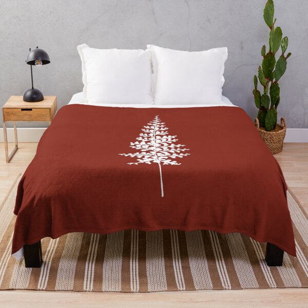 Item preview, Fern II, Minimalist Aesthetic Line Drawing Natural Design, Rusty Red designed and sold by SWSandraWechner.