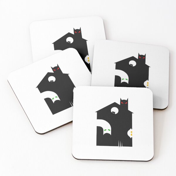 Item preview, Minimalist Dark Haunted House With Glowing Eyes designed and sold by EALETAR.