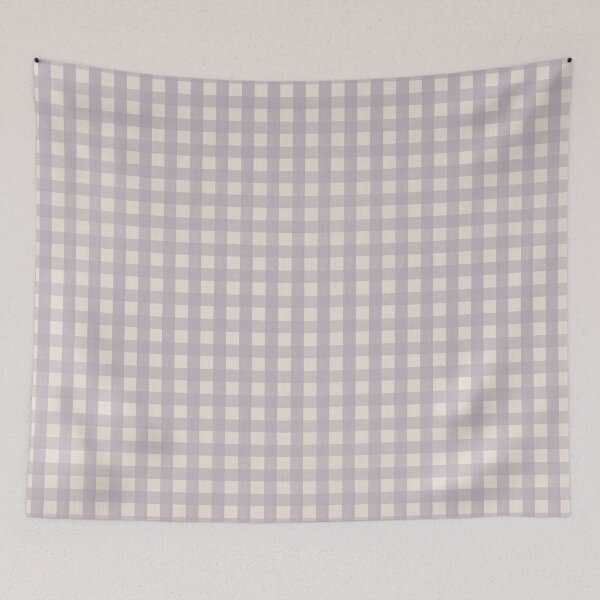 Item preview, Soft pastel lilac gingham plaid - Cottagecore check pattern designed and sold by Illustrated by Nat.
