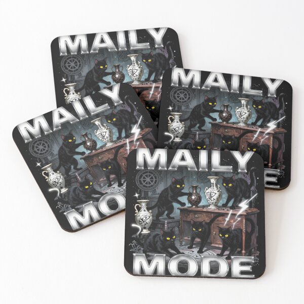 Item preview, 90s Bootleg Demon Mode Daily Black Cat Retro Graphic designed and sold by Zentavix.