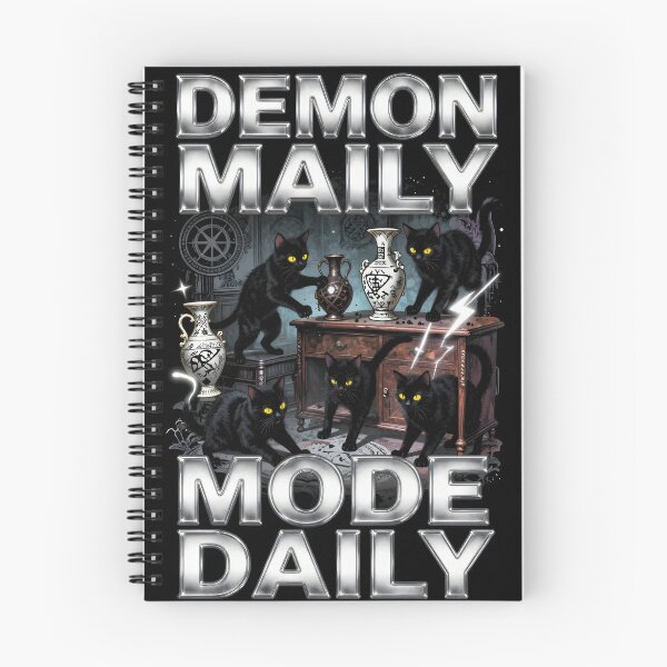 Item preview, 90s Bootleg Demon Mode Daily Black Cat Retro Graphic designed and sold by Zentavix.