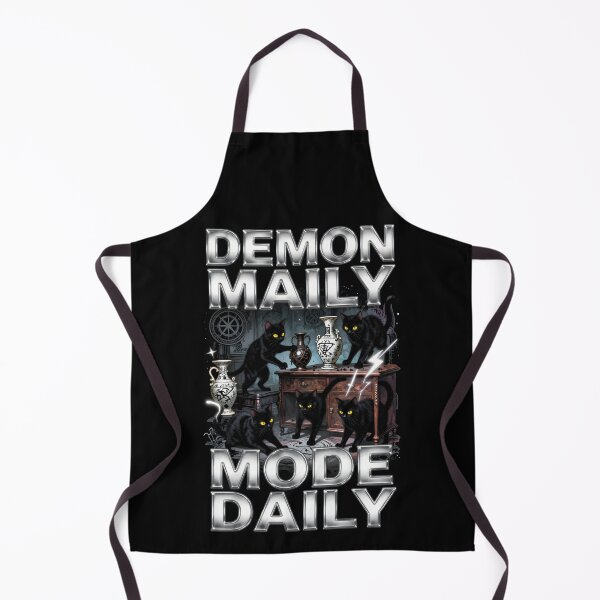 Item preview, 90s Bootleg Demon Mode Daily Black Cat Retro Graphic designed and sold by Zentavix.
