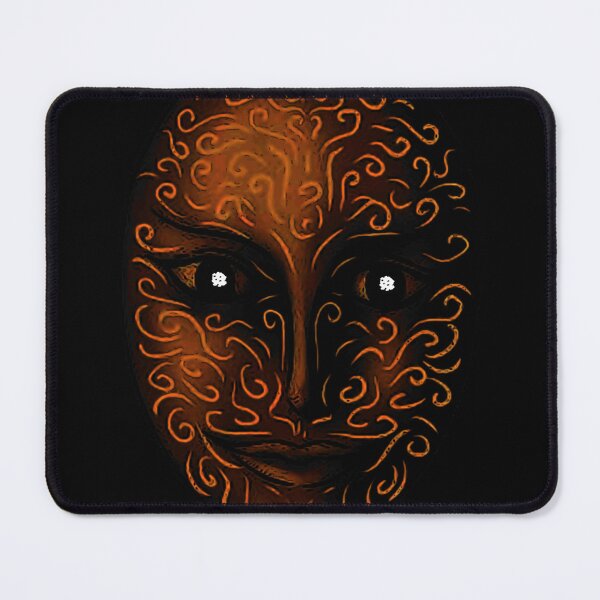 Item preview, Mysterious Black Mask with Glowing Swirl Patterns designed and sold by makyonokisai.