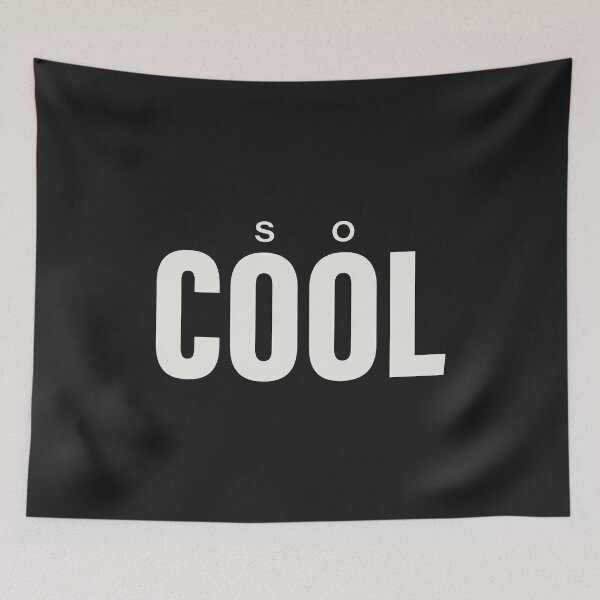 Item preview, Minimalist "so COOL" Bold Typography Streetwear Aesthetic (White on Black) designed and sold by trepiu.