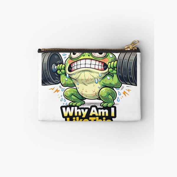 Item preview, Frog Gym Fitness Sticker – Why Am I Like This designed and sold by les3cerises.