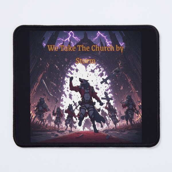 Item preview, We Take the Church by Storm — Dark Wolf Art designed and sold by GeoWhimsy Studio.