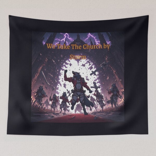 Item preview, We Take the Church by Storm — Dark Wolf Art designed and sold by GeoWhimsy Studio.