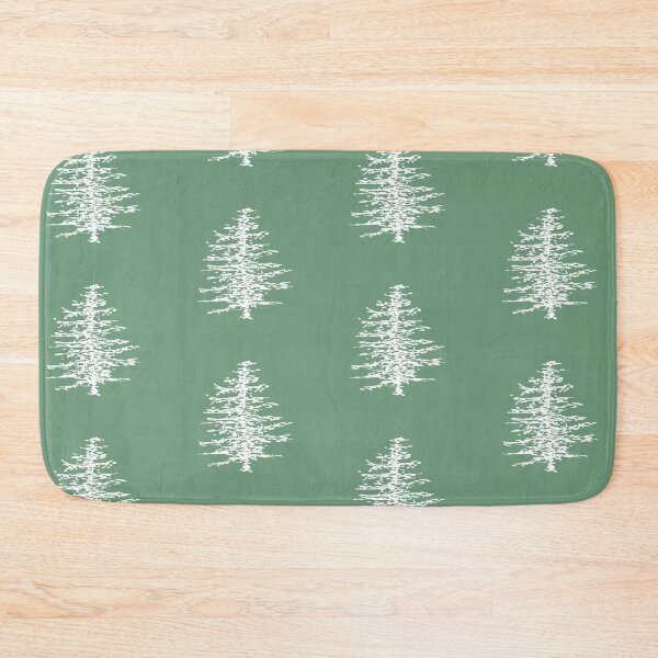 Item preview, Pine Tree, Line Drawing Symmetric Minimalist Aesthetic Natural Design Mint Green  designed and sold by SWSandraWechner.