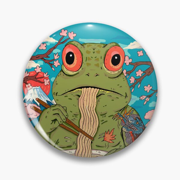 Item preview, Funny Frog Eating Ramen designed and sold by ragnacold.