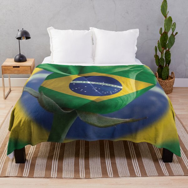 Item preview, Vibrant Brazilian Flag Rose National Pride Art designed and sold by DGtaLrtcom.