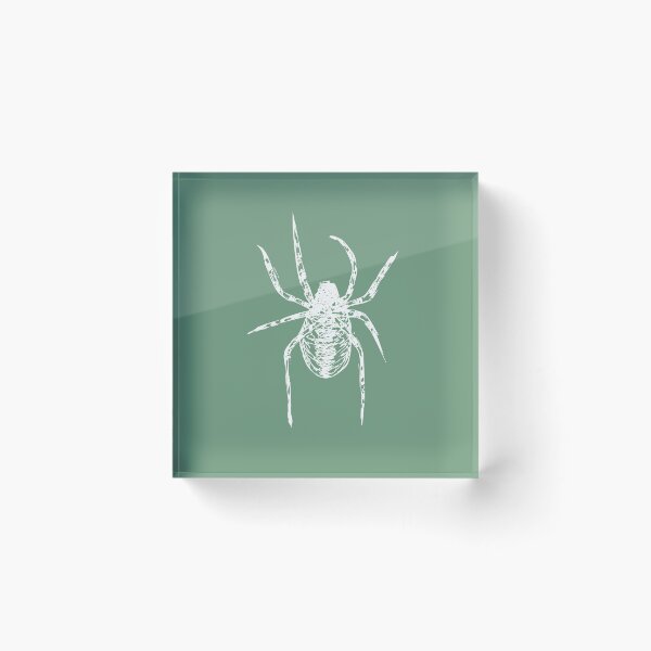 Item preview, Spider, Minimalist Handdrawn Ink Line Drawing Illustration, Mint Green designed and sold by SWSandraWechner.
