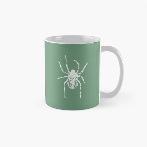 Item preview, Spider, Minimalist Handdrawn Ink Line Drawing Illustration, Mint Green designed and sold by SWSandraWechner.